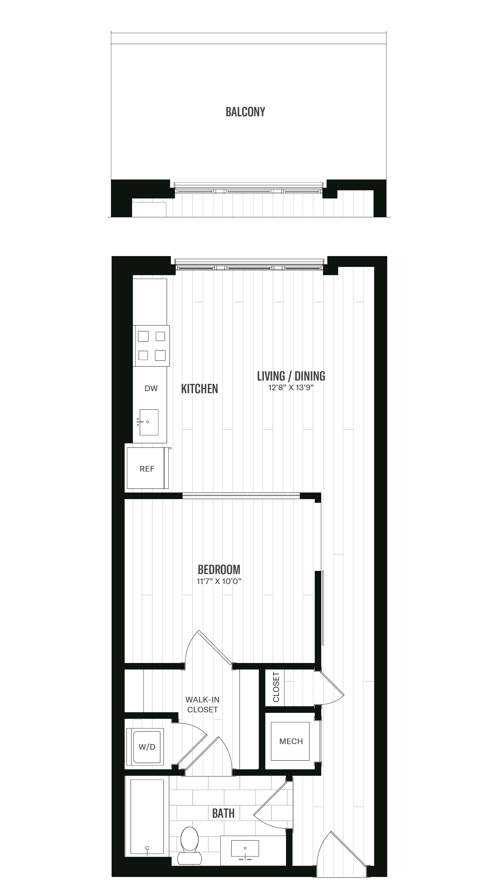 Floorplan image of 1 Bed/1 Bath-A7